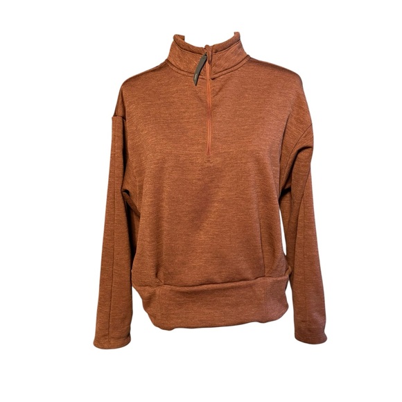 Athleta Altitude Polartec Half Zip Sweatshirt in color Mahogany size Large - Picture 5 of 10